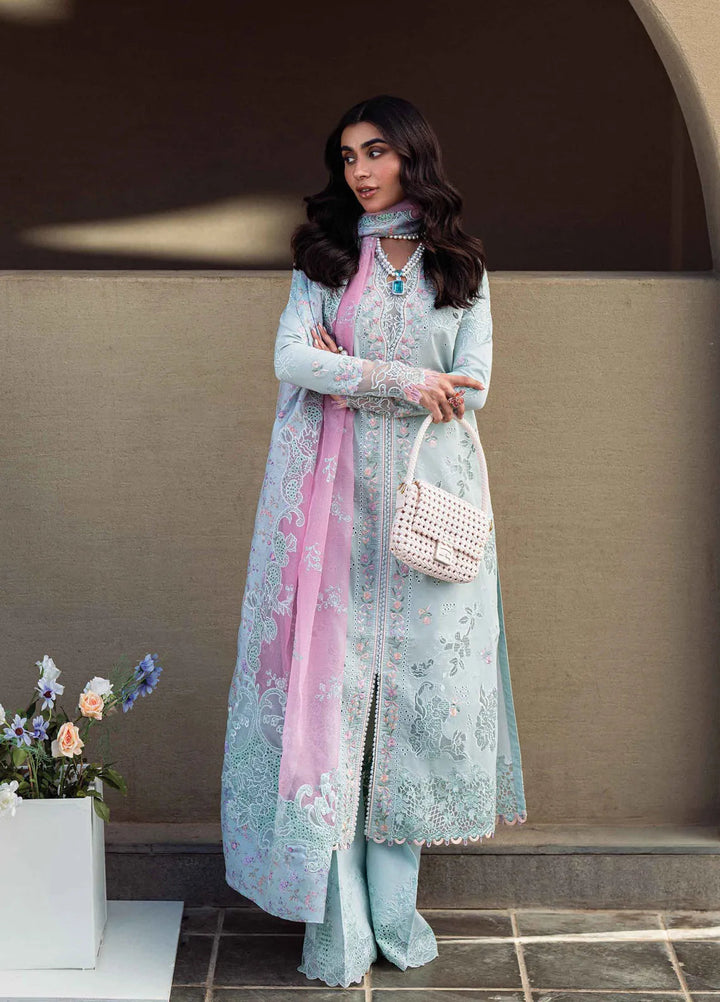 Qalamkar Chikankari Lawn Suits Unstitched 3 Piece QLM25SL FK-04 Chloe - Summer Collection