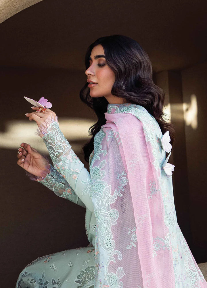 Qalamkar Chikankari Lawn Suits Unstitched 3 Piece QLM25SL FK-04 Chloe - Summer Collection