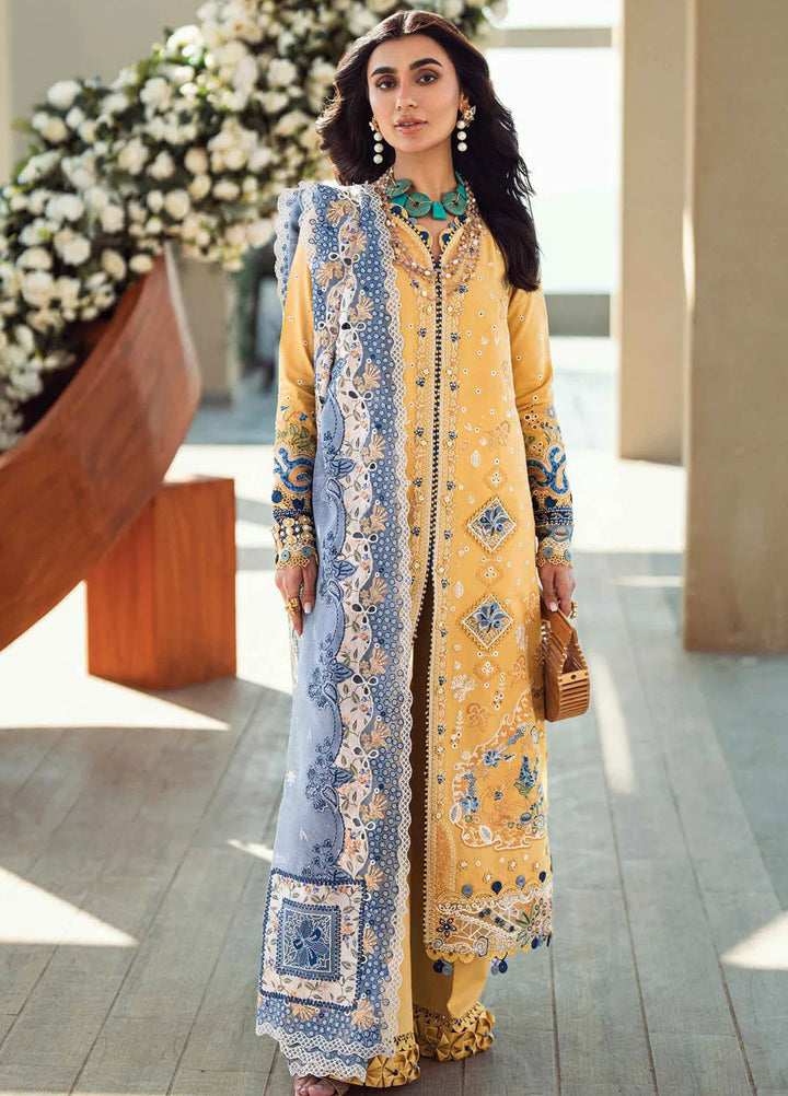 Qalamkar Chikankari Lawn Suits Unstitched 3 Piece QLM25SL FK-06 Natalie - Summer Collection