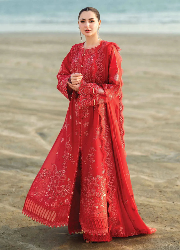 Qalamkar Chikankari Lawn Suits Unstitched 3 Piece QLM25SL FK-07 Bella - Summer Collection