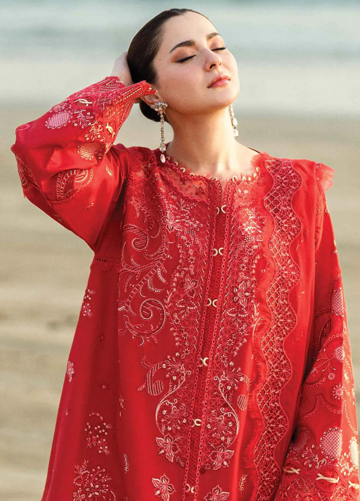 Qalamkar Chikankari Lawn Suits Unstitched 3 Piece QLM25SL FK-07 Bella - Summer Collection