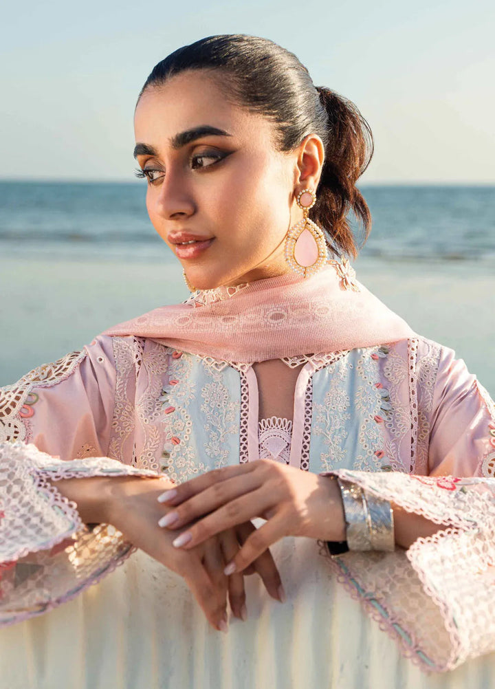 Qalamkar Chikankari Lawn Suits Unstitched 3 Piece QLM25SL FK-08 Reem - Summer Collection