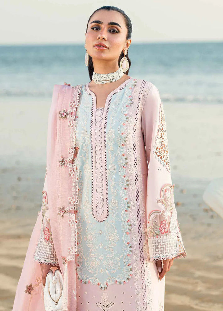 Qalamkar Chikankari Lawn Suits Unstitched 3 Piece QLM25SL FK-08 Reem - Summer Collection