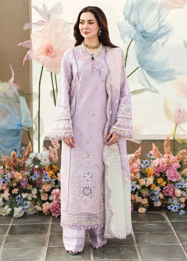 Qalamkar Chikankari Lawn Suits Unstitched 3 Piece QLM25SL FK-09 Evelyn - Summer Collection