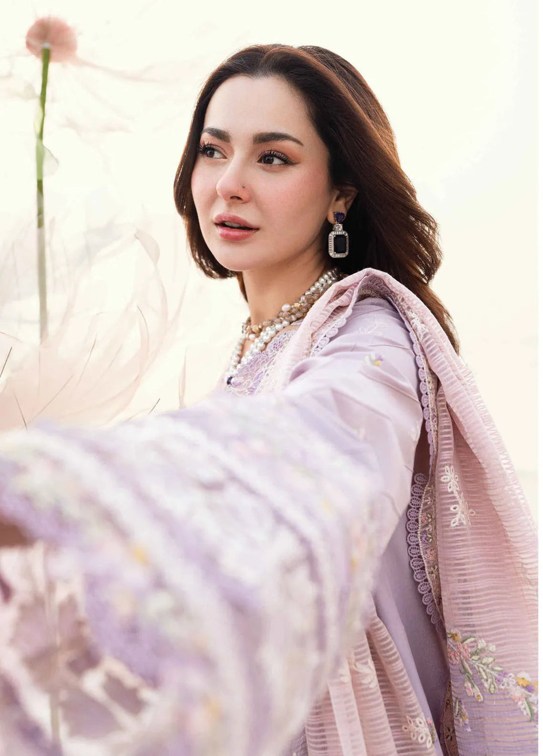 Qalamkar Chikankari Lawn Suits Unstitched 3 Piece QLM25SL FK-09 Evelyn - Summer Collection