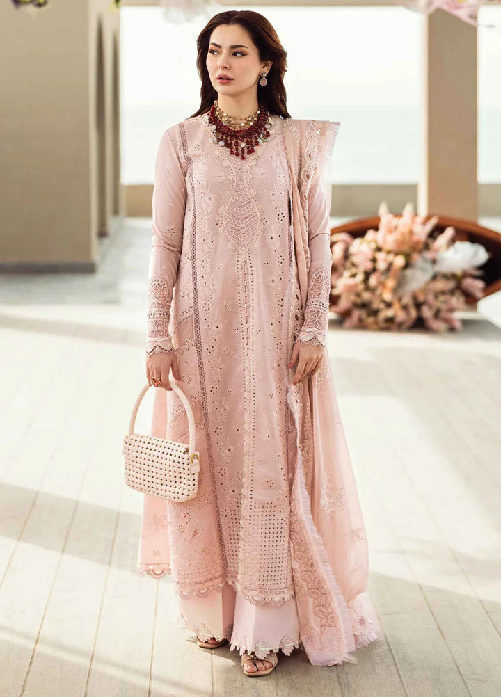 Qalamkar Chikankari Lawn Suits Unstitched 3 Piece QLM25SL FK-10 Zoe - Summer Collection