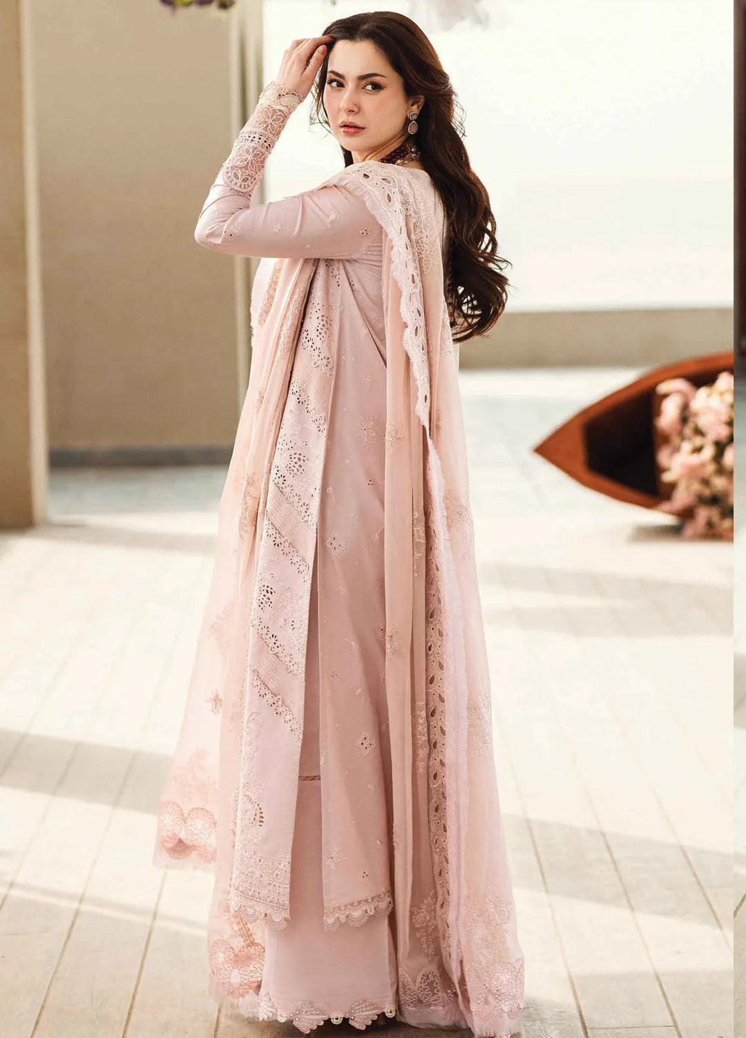 Qalamkar Chikankari Lawn Suits Unstitched 3 Piece QLM25SL FK-10 Zoe - Summer Collection