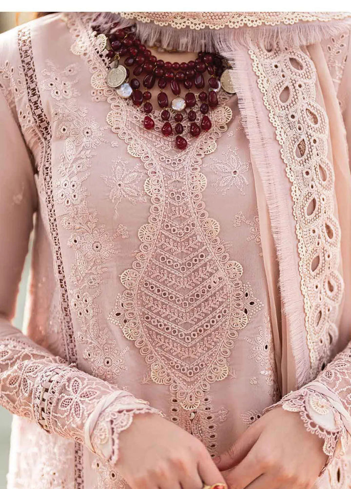 Qalamkar Chikankari Lawn Suits Unstitched 3 Piece QLM25SL FK-10 Zoe - Summer Collection