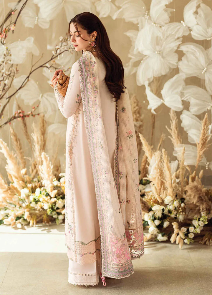 Qalamkar Chikankari Lawn Suits Unstitched 3 Piece QLM25SL FK-12 Lily - Summer Collection