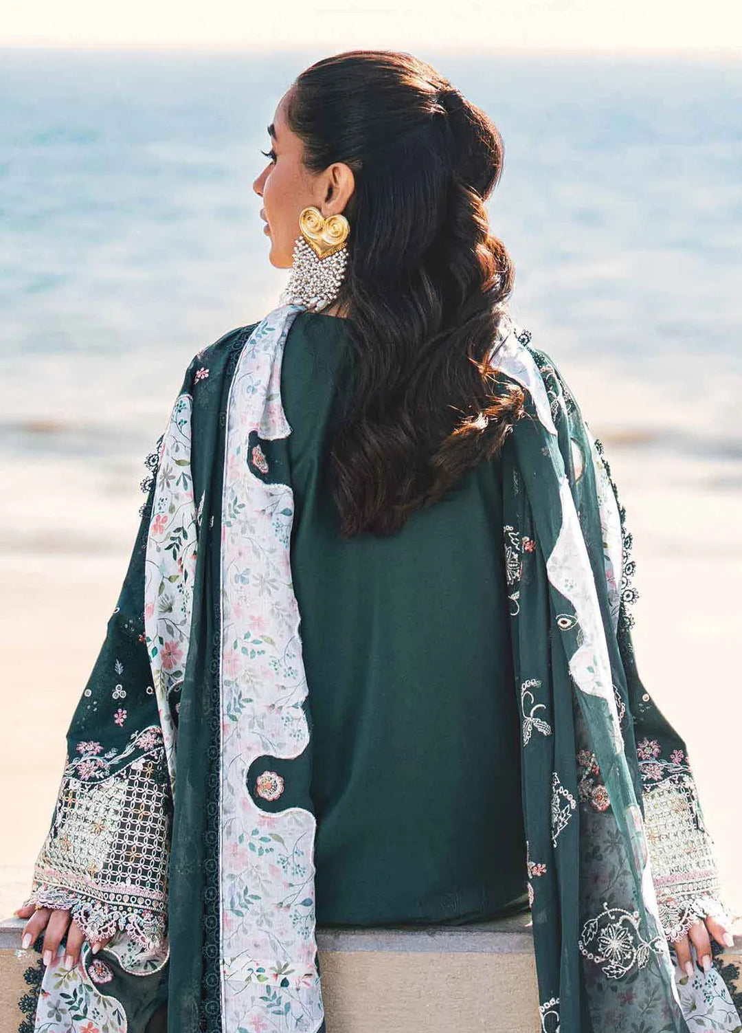 Qalamkar Chikankari Lawn Suits Unstitched 3 Piece QLM25SL FK-13 Eliza - Summer Collection