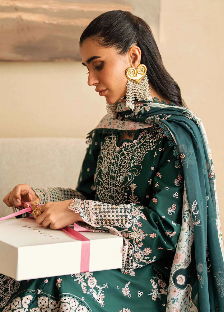 Qalamkar Chikankari Lawn Suits Unstitched 3 Piece QLM25SL FK-13 Eliza - Summer Collection