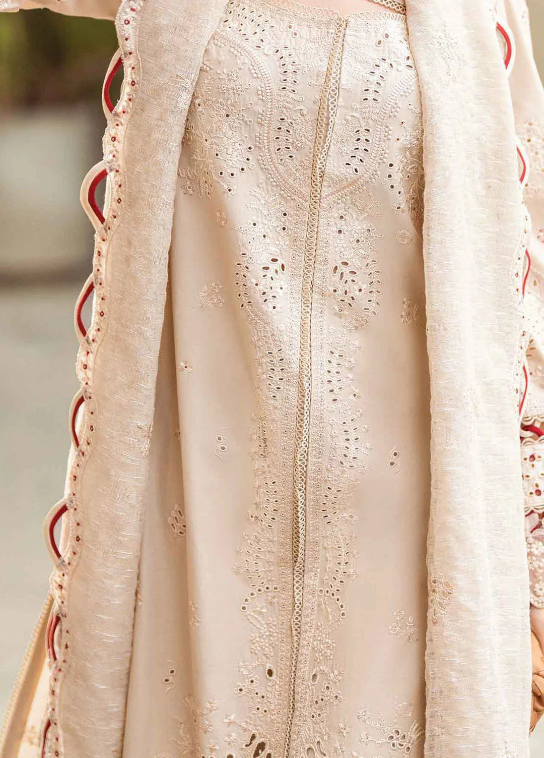 Qalamkar Chikankari Lawn Suits Unstitched 3 Piece QLM25SL FK-16 Anaya - Summer Collection