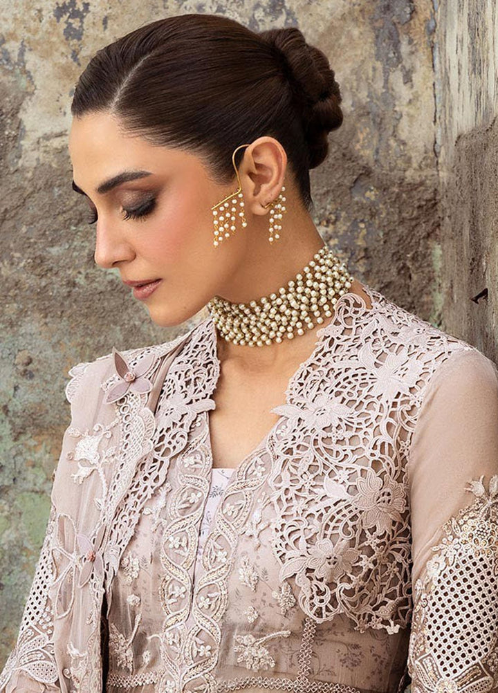 Qalamkar Embroidered Chiffon Suits Unstitched 3 Piece QLM25QC WC-01 Aisla - Formals Collection