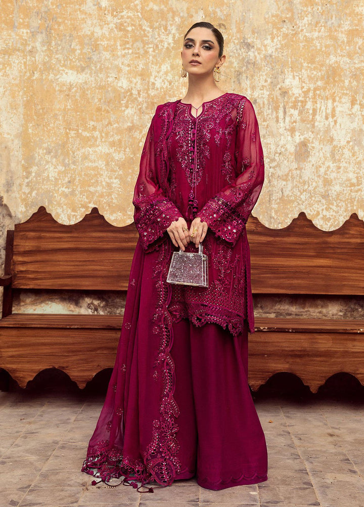 Qalamkar Embroidered Chiffon Suits Unstitched 3 Piece QLM25QC WC-02 Siofe - Formals Collection