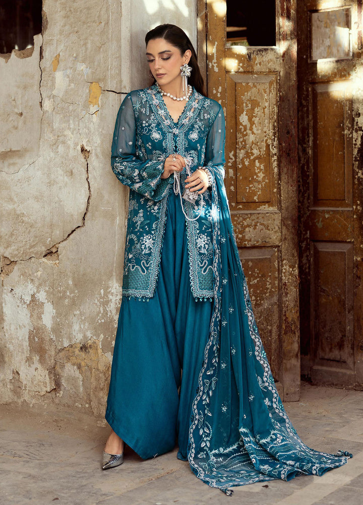 Qalamkar Embroidered Chiffon Suits Unstitched 3 Piece QLM25QC WC-04 Nessa - Formals Collection