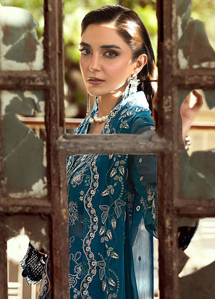 Qalamkar Embroidered Chiffon Suits Unstitched 3 Piece QLM25QC WC-04 Nessa - Formals Collection