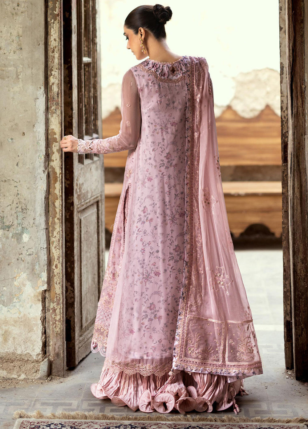 Qalamkar Embroidered Chiffon Suits Unstitched 3 Piece QLM25QC WC-05 Riona - Formals Collection