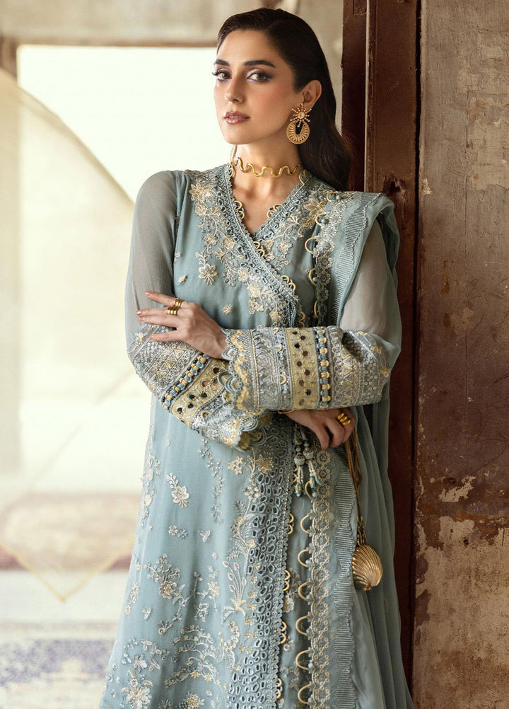 Qalamkar Embroidered Chiffon Suits Unstitched 3 Piece QLM25QC WC-08 Vevin - Formals Collection