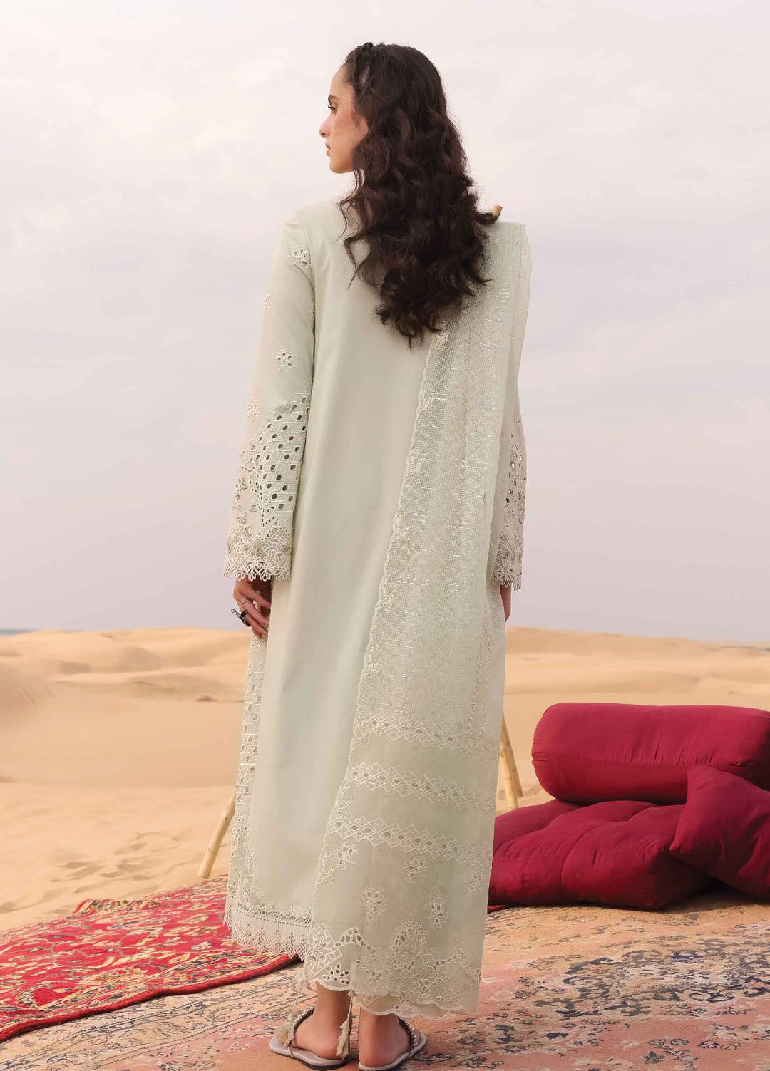 Qalamkar Embroidered Chikankari Suits Unstitched 3 Piece QLM24C KM-04 Sorcha - Eid Collection