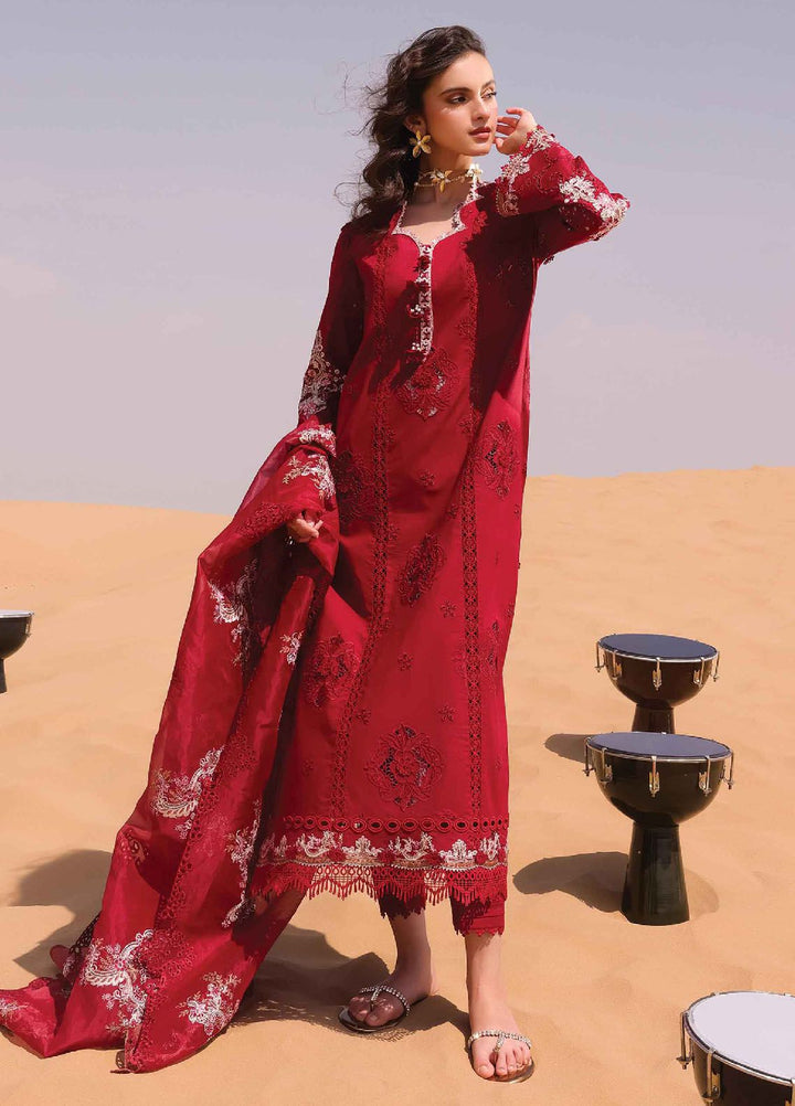 Qalamkar Embroidered Chikankari Suits Unstitched 3 Piece QLM24C KM-05 Amandine - Eid Collection