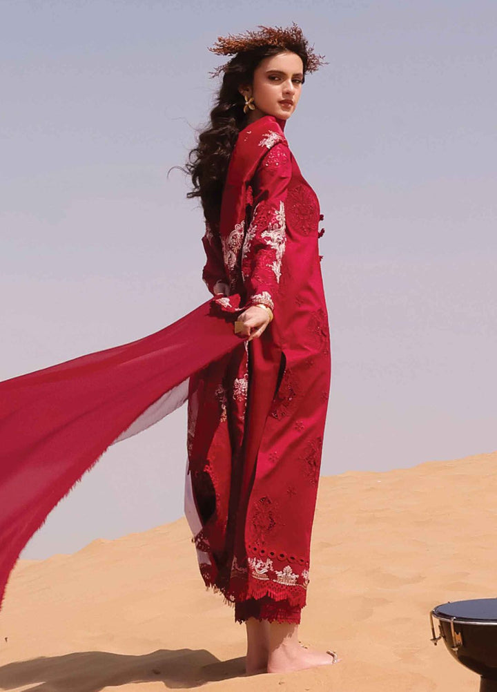 Qalamkar Embroidered Chikankari Suits Unstitched 3 Piece QLM24C KM-05 Amandine - Eid Collection