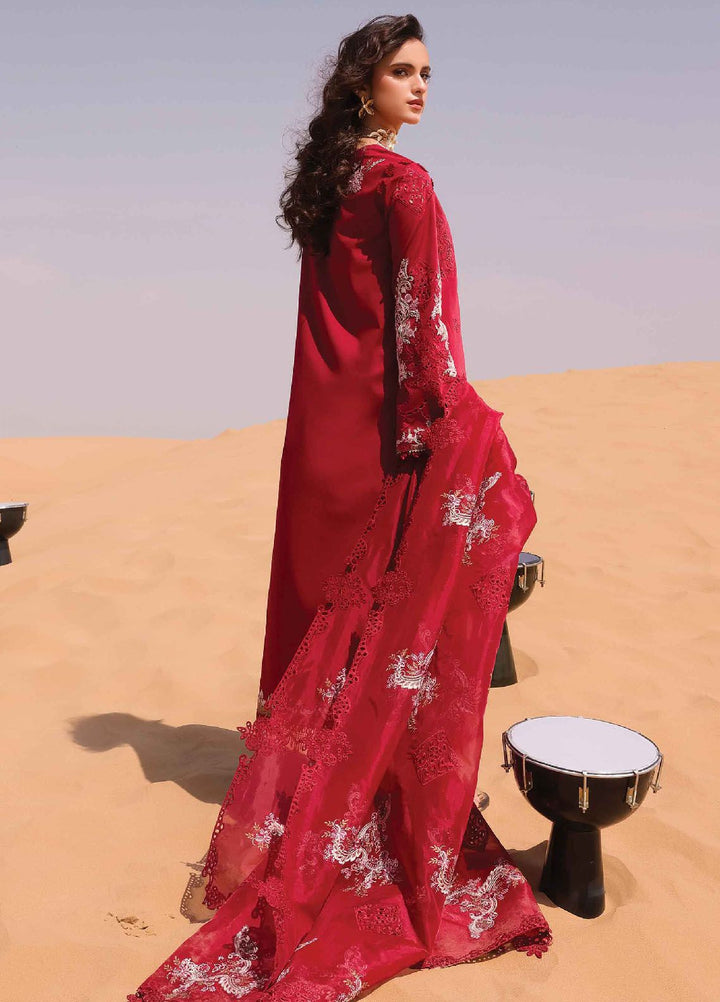 Qalamkar Embroidered Chikankari Suits Unstitched 3 Piece QLM24C KM-05 Amandine - Eid Collection