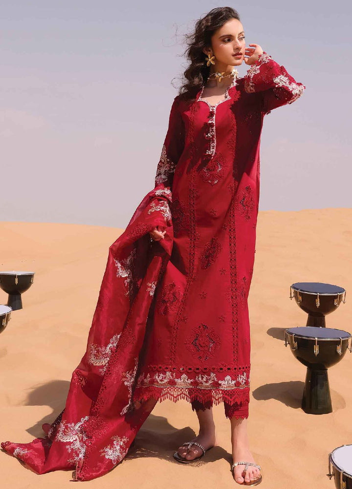 Qalamkar Embroidered Chikankari Suits Unstitched 3 Piece QLM24C KM-05 Amandine - Eid Collection