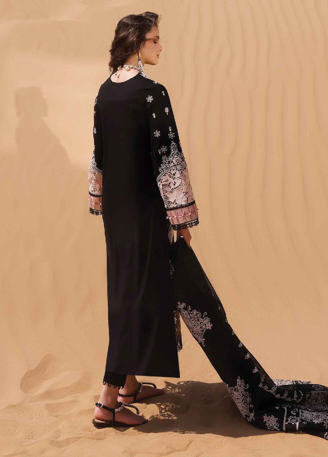 Qalamkar Embroidered Chikankari Suits Unstitched 3 Piece QLM24C KM-08 Lise - Eid Collection