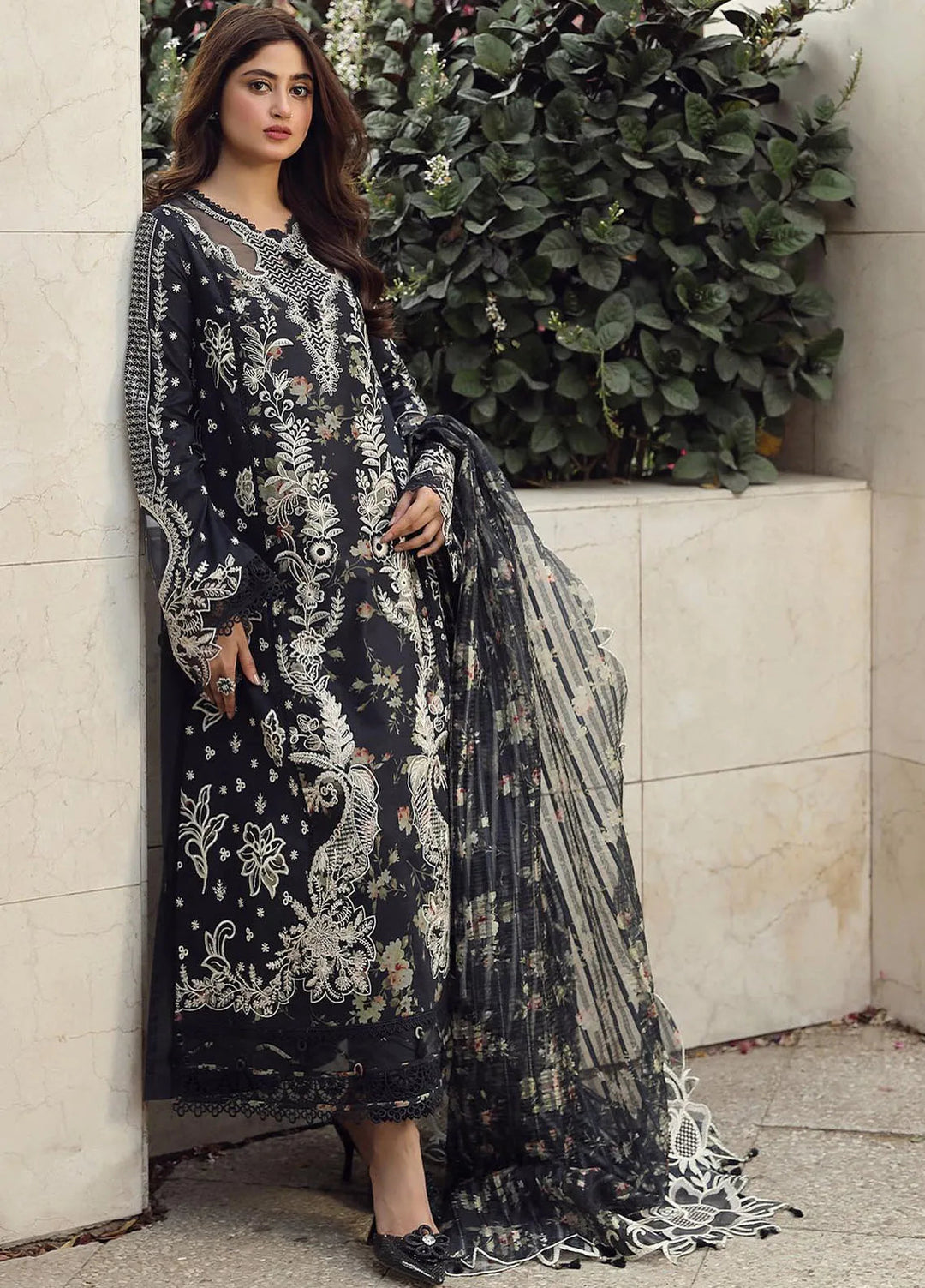 Qalamkar Embroidered Lawn Suit Unstitched 3 Piece QLM24F PS-07 Hamna - Festive Collection