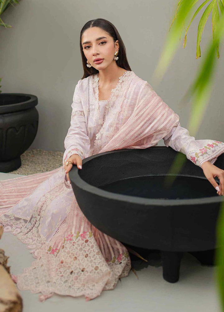 Qalamkar Embroidered Lawn Suits Unstitched 3 Piece QLM24Q JK-11 Nieve - Summer Collection