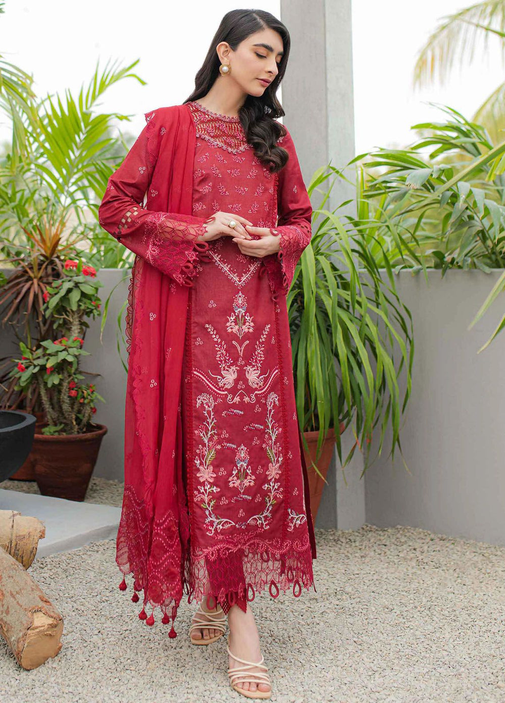 Qalamkar Embroidered Lawn Suits Unstitched 3 Piece QLM24Q JK-14 Manon - Summer Collection