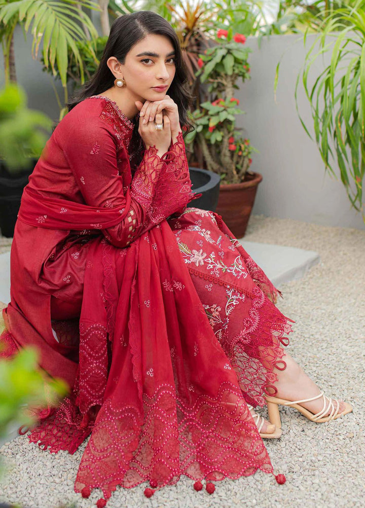 Qalamkar Embroidered Lawn Suits Unstitched 3 Piece QLM24Q JK-14 Manon - Summer Collection