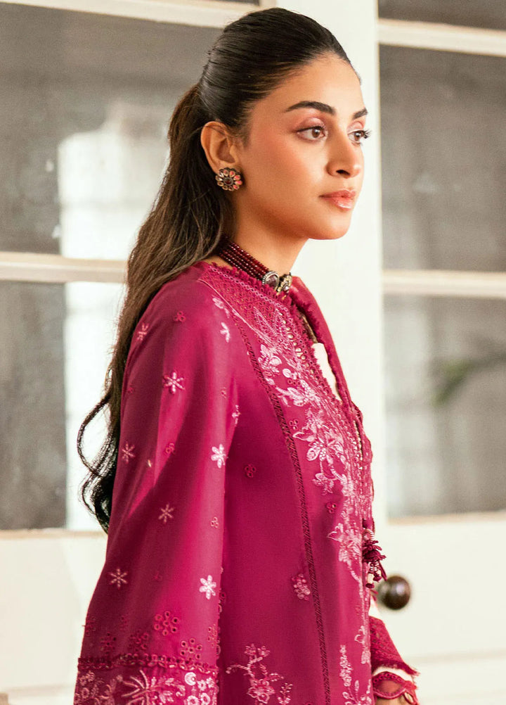 Qalamkar Embroidered Lawn Suits Unstitched 3 Piece QLM25LL SB-02 Sameen - Summer Collection