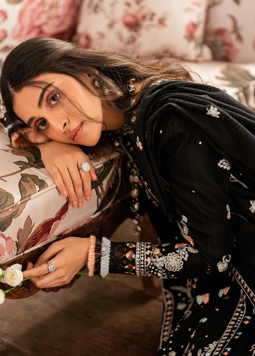 Qalamkar Embroidered Lawn Suits Unstitched 3 Piece QLM25LL SB-03 Misha - Summer Collection