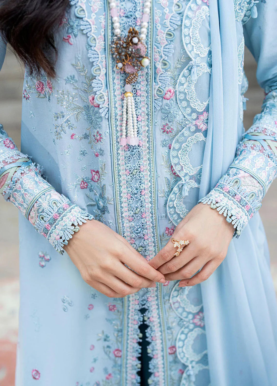 Qalamkar Embroidered Lawn Suits Unstitched 3 Piece QLM25LL SB-04 Zarish - Summer Collection