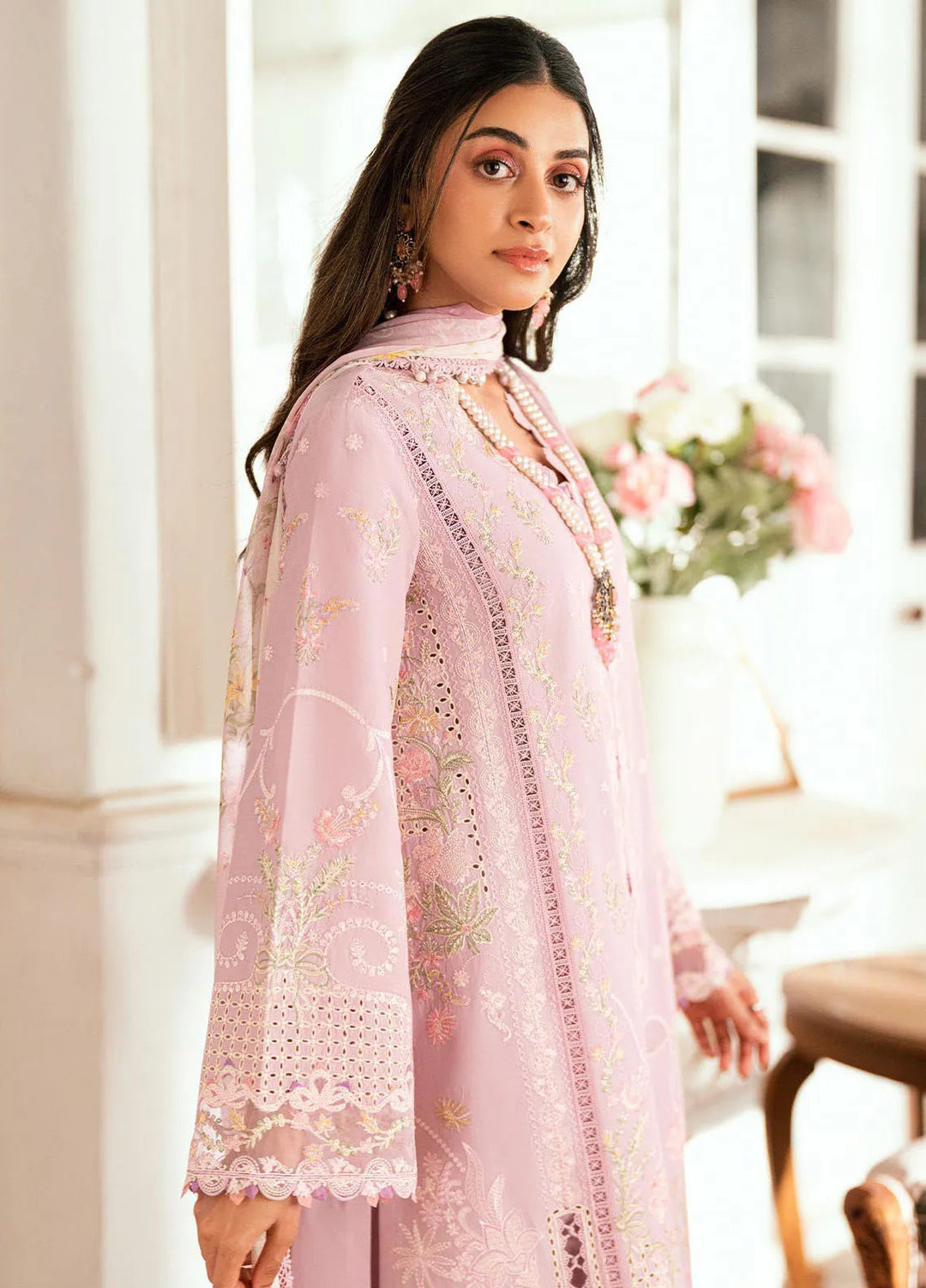 Qalamkar Embroidered Lawn Suits Unstitched 3 Piece QLM25LL SB-06 Komal - Summer Collection