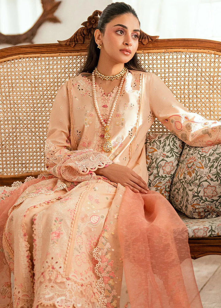 Qalamkar Embroidered Lawn Suits Unstitched 3 Piece QLM25LL SB-07 Zoya - Summer Collection