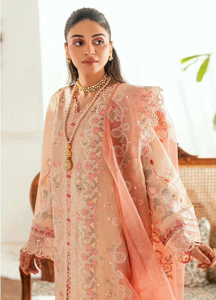 Qalamkar Embroidered Lawn Suits Unstitched 3 Piece QLM25LL SB-07 Zoya - Summer Collection