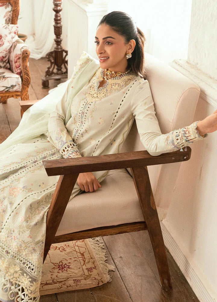 Qalamkar Embroidered Lawn Suits Unstitched 3 Piece QLM25LL SB-08 Rimsha - Summer Collection