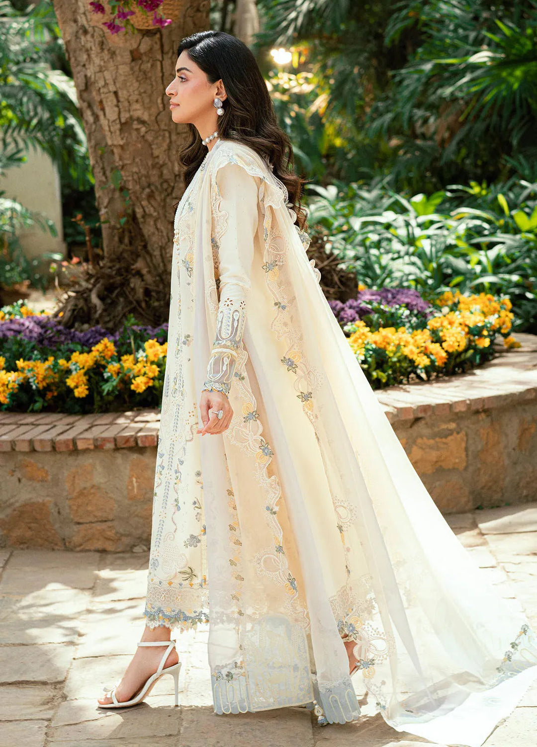 Qalamkar Embroidered Lawn Suits Unstitched 3 Piece QLM25LL SB-09 Adeena - Summer Collection