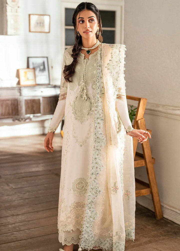 Qalamkar Embroidered Lawn Suits Unstitched 3 Piece QLM25LL SB-10 Nadia - Summer Collection