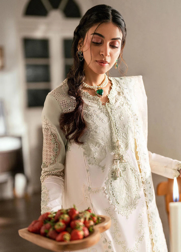 Qalamkar Embroidered Lawn Suits Unstitched 3 Piece QLM25LL SB-10 Nadia - Summer Collection