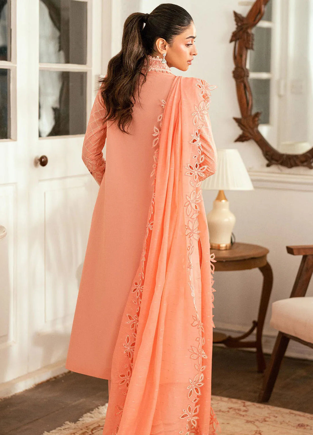 Qalamkar Embroidered Lawn Suits Unstitched 3 Piece QLM25LL SB-12 Jafa - Summer Collection