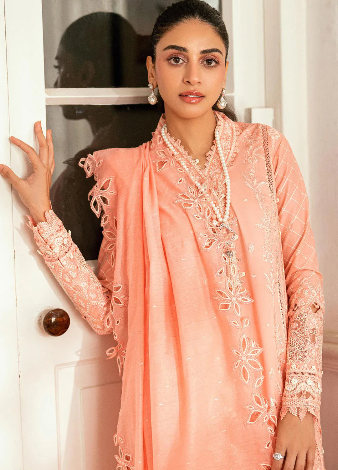 Qalamkar Embroidered Lawn Suits Unstitched 3 Piece QLM25LL SB-12 Jafa - Summer Collection