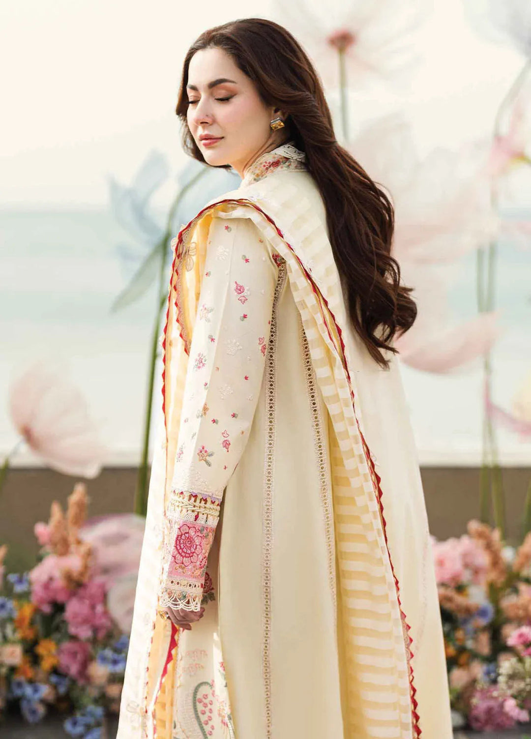 Qalamkar Embroidered Lawn Suits Unstitched 3 Piece QLM25SL FK-14 Scarlett - Summer Collection
