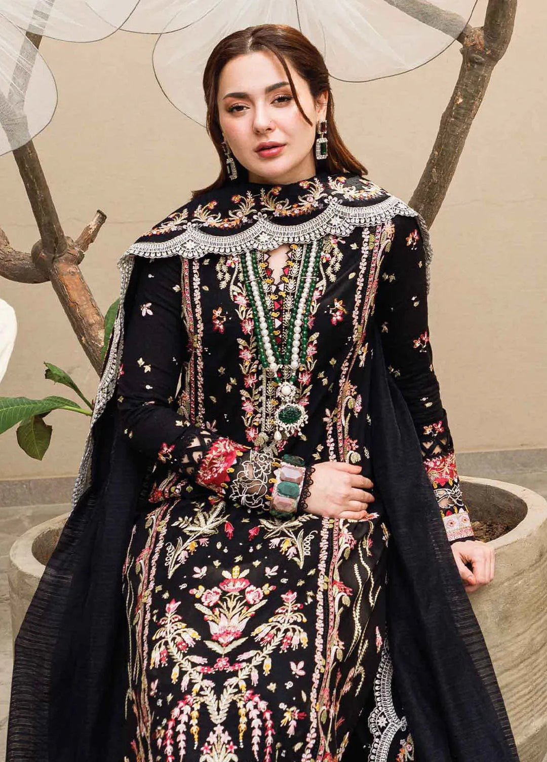 Qalamkar Embroidered Lawn Suits Unstitched 3 Piece QLM25SL FK-15 Hannah - Summer Collection