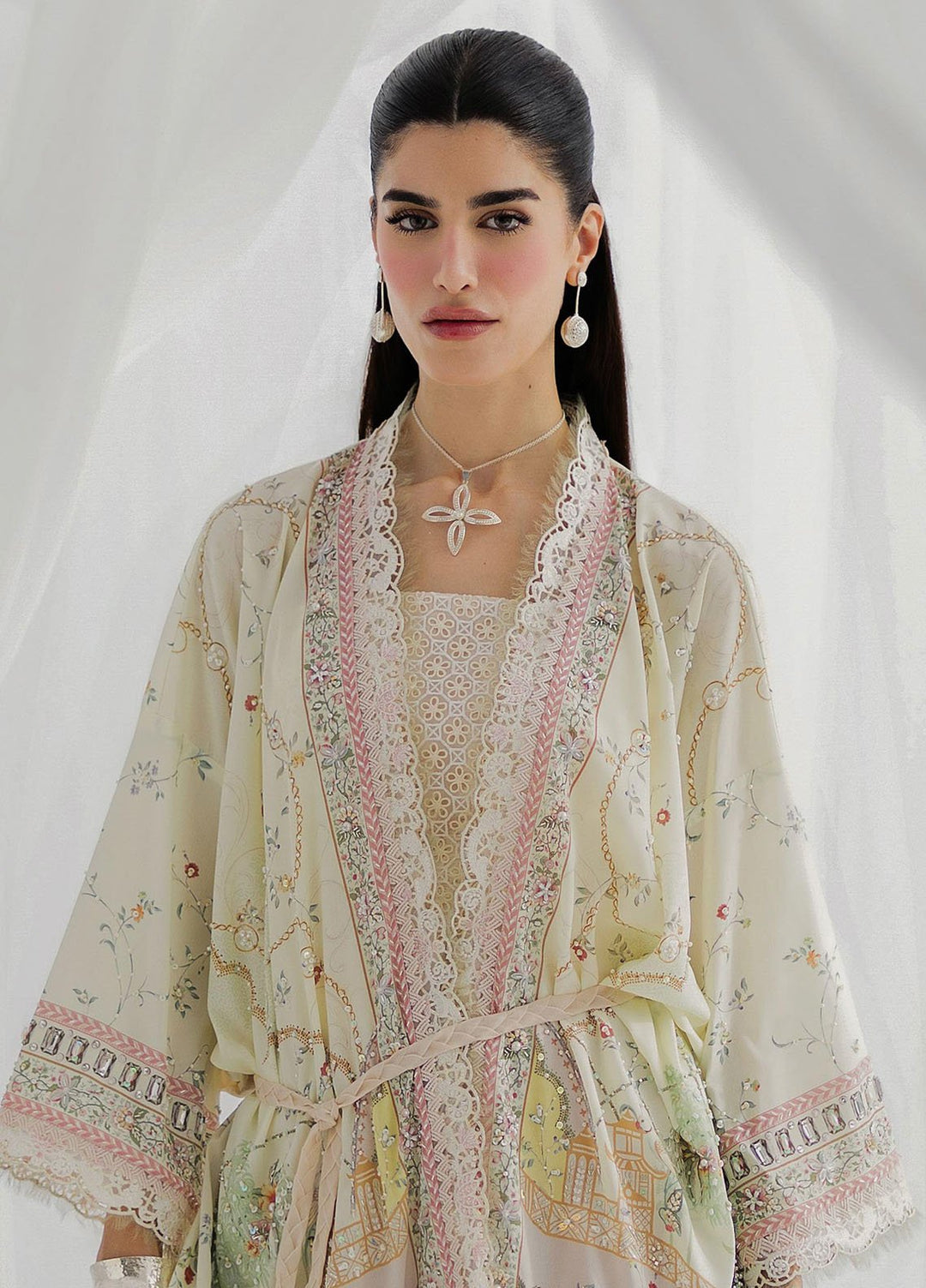 Qalamkar Embroidered Silk Suits Unstitched 2 Piece QLM25LS D-05 Elsa - Festive Collection