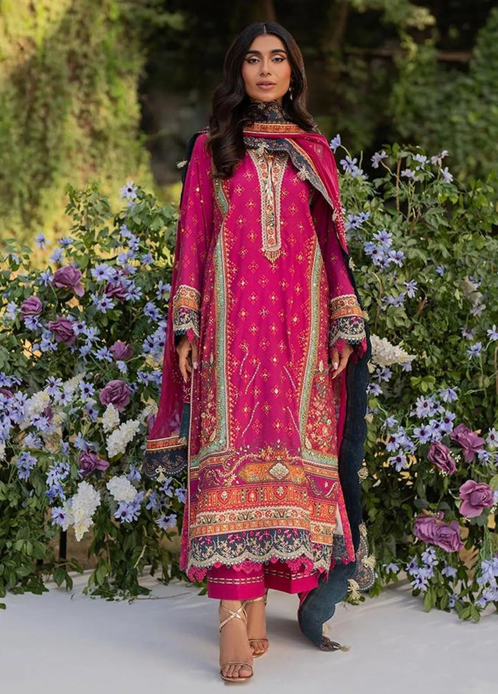Qalamkar Embroidered Silk Suits Unstitched 3 Piece QLM24LS UA-01 ELIA - Luxury Collection