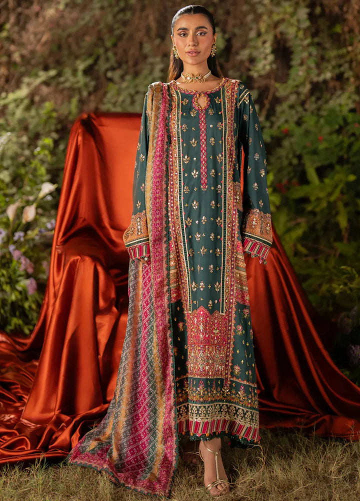 Qalamkar Embroidered Silk Suits Unstitched 3 Piece QLM24LS UA-02 NINA - Luxury Collection