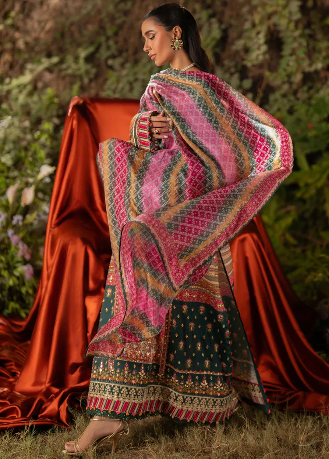 Qalamkar Embroidered Silk Suits Unstitched 3 Piece QLM24LS UA-02 NINA - Luxury Collection